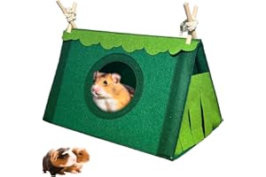 LUFEEMGA Small Animal Hideaway Pet Bed Hideout House Hamster Tent Habitat House Hammock Pet Cage Toy Nest Bed Shelter for Guinea Pig Ferrets Chinchilla Hedgehog Rat Hamster