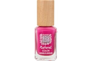 SO'BIO ÉTIC LÉA NATURE SO BiO étic | Vernis ongles naturel - Natural Color | Rose arty | Double action Soin & Couleur - Fortifie & Protège | Huile de Ricin bio fortifiante | Vegan | Made in France |11ml