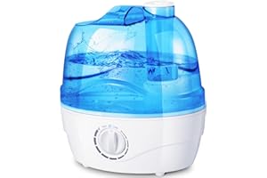 ARIBIO Humidifiers, 2.2L Humidifier for Bedroom Baby Room with 28dB Quiet, Air Cool Mist Humidifiers for Hoom with 360° Rotation Nozzle, BPA-Free, Easy to Clean Humidifier for the Home, Office, Baby, Plant