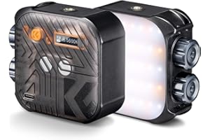 K&F Concept Lampa wideo LED z dwukolorową temperaturą 40, przenośna lampa fotograficzna 360°, pełnokolorowa, 2500-9900 K CRI 96+, 15 efektów świetlnych, akumulator do minikamery do vlogowania, selfie