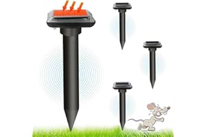 WARDBES Solar Maulwurf Vertreiber Wühlmausschreck,Mole Repeller,Ultraschall Maulwurfschreck für Vertreiben Wühlmäuse,wühlmäuse vertreiben,Maulwürfe vertreibens,Maulwurfabwehr,Maulwurf vertreiber(4 Stück)