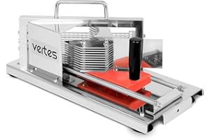 VERTES Mandolina per Verdure in Acciaio Inox per Fette Larghe 5,5 mm, Affettatrice Professionale, Affetta Pomodori per la Ristorazione, Taglia Verdure Manuale, Taglia Patate da 10 lame