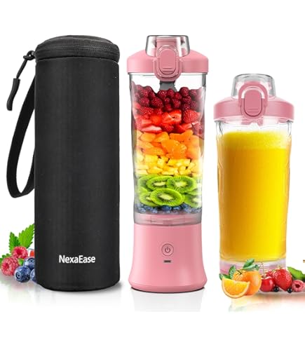 Blend In Blender 2.0 Smoothiemaker, USB-blender, mini-mixer to go met drinkbeker, ook perfect als eiwitpoedershaker of voor groene smoothies, borosilicaatglas beker met twist-off-deksel