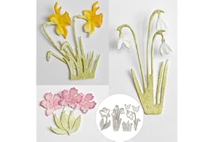 FUNIGHT Cutting Dies for Card Making, Cutting Die Butterfly Flower Jungle Pattern Washable Carbon Steel Scrapbook Paper Craft Embossing Mold for Card Making Cutting