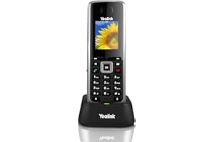 Yealink W52H - Teléfono inalámbrico IP con desvío de llamadas y PoE, Negro