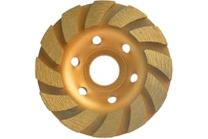 Gunpla 105mm x 22.2mm 4 inch Concrete Turbo Diamond Grinding Disc Wheel 12 Segs Cup Masonry Granite Stone Cutting Heavy Duty Tool for Angle Grinder Plaster Removal