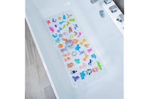 BOPPIE Tapis de Douche antidérapant, Protection Anti-moisissures, 90 x 40 cm, Grand Tapis de Bain (Zoos DWY)