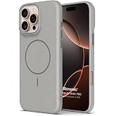 Microsonic Apple iPhone 16 Pro Kılıf MagLeather Pro Gri [iPhone 16 Pro ile Uyumlu Kılıf - Gri]