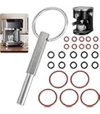 Chiave A Testa Ovale Per Macchine Da Caff&egrave; - Con 25 Guarnizioni | Ricambio Per Pulizia E Manutenzione