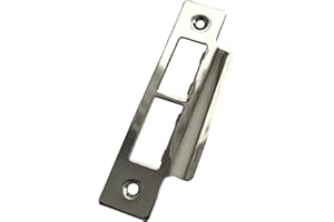 UNIVERSAL HARDWARE Polished Chrome Strike Plate for Door Frames Plated Finish 114mm Long Square Edge