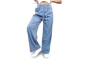 vittorio y Pantaloni Donna Estivi Larghi Vita Alta Pantaloni Tuta Donna Eleganti