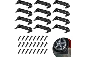 Ouligay 12 soportes de pared para exhibición de coche, estables, verticales, con tornillos, compatibles con colección de coches, color negro