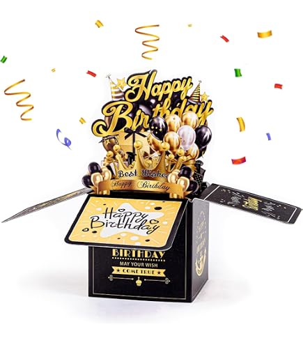 Carte D'anniversaire Pop-up 3D - Carte Joyeux Anniversaire Avec Enveloppe, Design Créatif