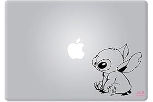 Artstickers. Autocollant pour ordinateur portable 11" et 13" Design Lilo et Stitch. Autocollant pour MacBook Pro Air Mac. Couleur : noir. Cadeau Spilart, marque déposée.