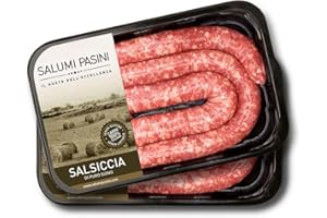 Salsiccia Fresca di puro Suino Salumi Pasini® | 2 Vaschette | 250 gr cad. | 100% Italiano | Senza Glutine e Lattosio