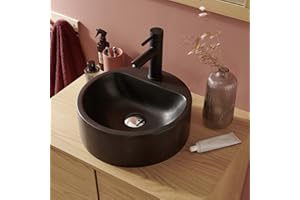 MOB-IN Vasque ronde à poser en résine 37 cm NORI Noire