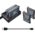 eWINNER USB Quick Charger Base Kit, Replacement Li-ion Battery Compatible with Insta360 One X2 (Not Waterproof, 1700mAh, 2 Pcs)