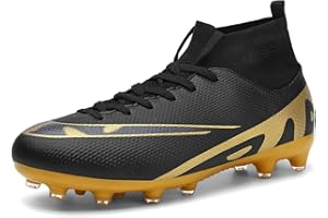 VTASQ Fußballschuhe Jungen FG/AG Fussballschuh High Top Spike Cleats Trainingsschuhe Outdoor Professionelle Fussballschuhe Kinder Jungen Sport Football Schuhe