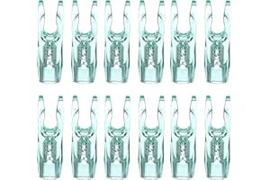 PATIKIL Encoches de Flèche de Tir à l'arc 3,2 mm Id, 12 Pcs Encoches en Plastique à Coller sur l'arbre de Flèche Accessoire de Queue de Flèche de Remplacement, Vert Clair