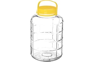 KADAX Grand Bocal de Fermentation en Verre, Récipient de Conservation avec Couvercle Hermétique, Idéal pour la Préparation de Cornichons et Choucroute (5 L)