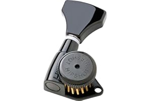 Hipshot 6GLO Grip-Lock Locking Guitar Tuning Machines 3+3 Black