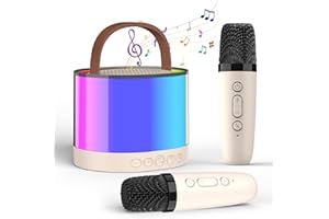 Ecokra Karaoke Machine for Kids with 2 Microphones,Bluetooth Portable Karaoke Machine for Adults, Kids Karaoke Machines for Girls Boys Karaoke Speaker with LED Lights Toys Birthday