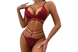 callmo Dessous Damen Sexy Unterwasche XXL, Sexy Dessous Set Reizwäsche Negligee Babydoll Weihnachten Unterwäsche rasante Anzüge Unterwäsche + Briefs Frauen reizvoll
