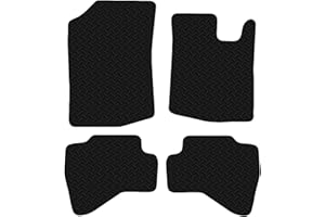Carsio Car Mats 4pc Set For Peugeot 107 2005-2016 Tailored Fit Rubber Floor Mat Complete Accessory Black Custom Fitted - Anti-Slip Backing, Heavy Duty & Waterproof