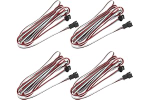 GTIWUNG 4 st JST SM 3-stiftskontakt hane till hona 1 m/3,28 fot, 3-stifts LED-anslutning kabel för LED-lampor med anslutninga