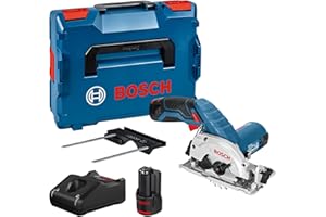 ‎BOSCH PROFESSIONAL Bosch Professional 12V System Akku Kreissäge GKS 12V-26 (Sägeblatt-Ø: 85mm, inkl. 2x 3.0Ah Akku, Schnellladegerät GAL 12V-40, Einlage, L-BOXX)