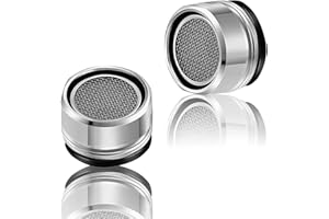 SHENLEE 4 Pcs Water Saver Spout Filter Mesh Tap Head Faucet Aerator Replacement Parts, Tap Aerator, Kitchen TapAerator Insert Nozzle Kitchen Bathroom Shower Sink Tool Regulator Flow (Silver)