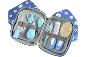 Set per la Cura del Bambino, RoseFlower 9 Pezzi Kit Neonato Accessori Bagnetto Neonati baby grooming BabyCare con Pettine, Spazzolino da Denti, Dispositivo di Aspirazione Nasale per Asilo e Viaggi