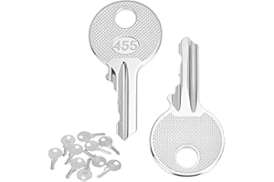 QWORK® Clés de contact 455 pour nacelles élévatrices à ciseaux Genie Skyjack Terex, clé de chariot élévateur pour équipement lourd, paquet de 10