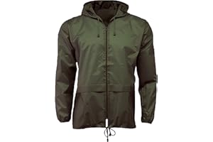 G5 APPAREL Lightweight Unisex Water Resistant Plain Kagool Jacket