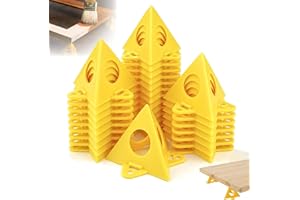 FENGJIAHUI 40 Stück Maler Pyramidenständer, Kunststoff Kegel Malständer Farbständer Klein, Pyramidenständer Maler für Leinwände Gelbe Türerhöhungen Stützständer für Leinwand Schranktür Kunsthandwerk Bemalen