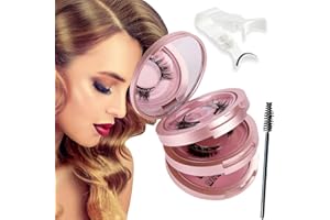 CHLFFUA Magnet Wimpern 3D Magnetische Wimpern Natürlicher Look Wiederverwendbar Wasserdicht Kein Kleber Erforderlich Mit Applikator Für Tägliches Make-up Oder Dating, Hochzeit, Party 4 Paare