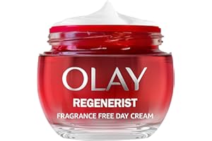 Olay Regenerist Day Face Cream, Anti-Wrinkle + Active Firming Skincare Moisturiser, Anti-Ageing Niacinamide and Peptides, Renews, Firms and Hydrates, Non-greasy, Fragrance Free 50ml