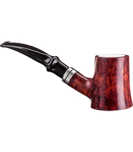 Pipe à Tabac GERMANUS Fabriquée En Italie - Modèle Bent Avec Insert Mousse De Mer, Filtre 9mm