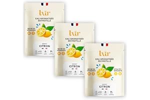 LXIR DRINK - Eau aromatisée en pastille sans sucre - Boisson multivitamines - Riche en vitamines C et B - Hydratation quotidienne - Beauté de la peau - Citron