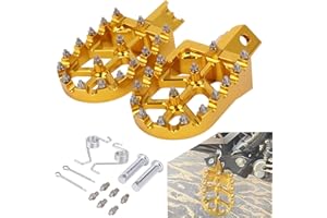 JFG RACING Cale Pied Moto,Repose-Pieds Moto Aluminium CNC pour CRF XR CR 50 70 80 100 125 CT200U Mini Bike SSR RFZ BETA Pit Bike-Or