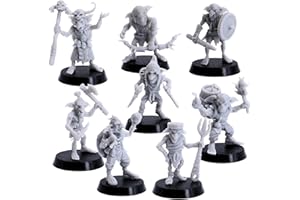 FORGED TERRAIN Tribal Goblin Tribe Unit Miniaturfigur für 32 mm Dungeons and Dragons Miniaturspiele, Tischspiele Kobold Bundle Pack Fantasy TTRPG Rollenspiele