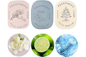 GROSPE 3PCS Solid Balm Sets Solid Perfume Fressia Lemon Cedar Solid Ointment Portable Pocket Balm Perfume Perfect for Travel Use Natural Fragrance Perfume for Men and Women