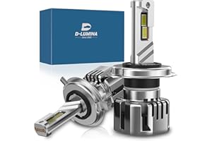 D-Lumina Lampadina H4 LED Canbus 110W 16000LM,Chip CPS 6500K 500% Brillante,Raffreddamento con Tubo di Rame Spesso,LED Lampada Luci,2 pezzi