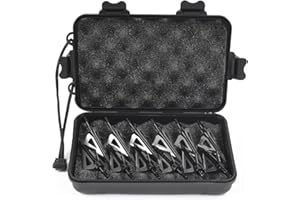 ELONG OUTDOOR 12 Pack 3 Fixed Blade Archery Hunting Broadheads Arrowheads 100 Grain with Storage Case Arrow Head Screw-in Tips for for Compound Bow & Crossbow