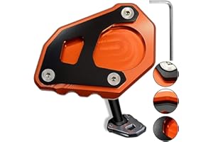 MZ-STORE Motorbike CNC Aluminum Side Stand Extender Enlarger Kickstand for 1050 1090 1290 1190 Adventure / 1290 Super Adventure R (Orang+Black)