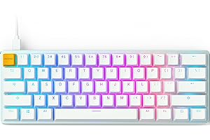 GLORIOUS PC GAMING RACE GMMK clavier USB QWERTY US International Argent, Blanc