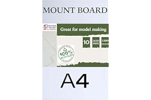 PROTECTAFILE A4 Mount Board 1500mic 1.5 mm Thick- White -Cream Core Polystyrene - Photo Mount - for Presentation, Mounting, and Arts (Pack of 10)