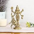 Collectible India Brass Mahalsa Narayan Mhalsa Narayani Goddess Idol Statue murti, Female Avatar of The god Vishnu, Spiritual Puja Vastu Decorative Figurine