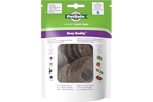 PetSafe - Biscotti-Ricompensa ad Anello in Cuoio Grezzo per i Giochi per Cani Busy Buddy, 16 ricariche - Misura B