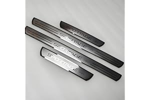 AFSNT 4 Pezzi Battitacco Auto per Kia Sportage 2024 2023 2022 2021-2016, Protezione Portiere Auto in Acciaio Inox Protezione Antigraffio per Pedale Accessori Auto